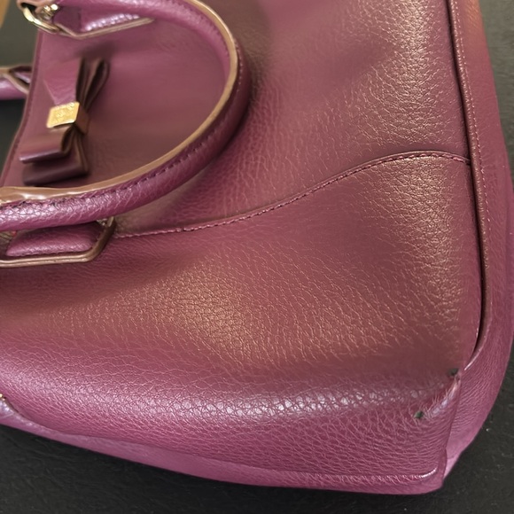 Anne Klein medium size satchel in plum color. - Picture 10 of 10